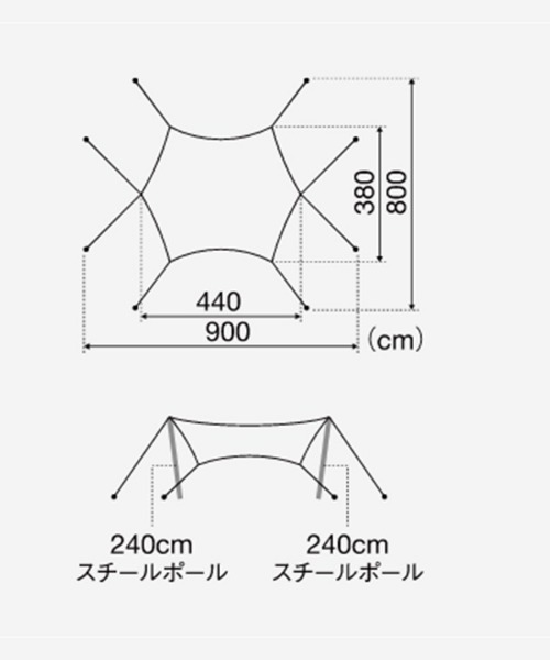 ですぐ届く ランドネスト M テントタープセット