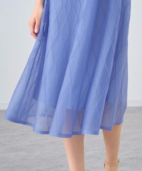 ANAYI ワンピース シースルーダイヤ柄ニット : ZOZOTOWN Yahoo