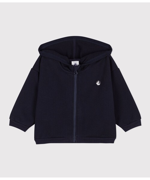 新品PETIT BATEAUプチバトー12ansフード付きジップアップパーカ PETIT BATEAU パーカー フード付きジップアップパーカ キッズ