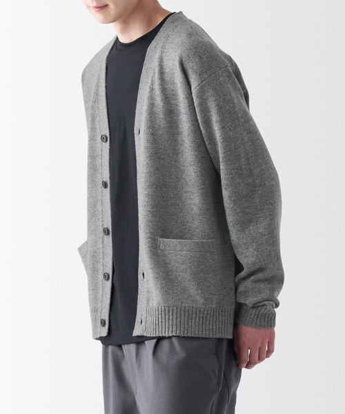 無印良品（MUJI） セーター ニット 洗えるウールミドルゲージVネック