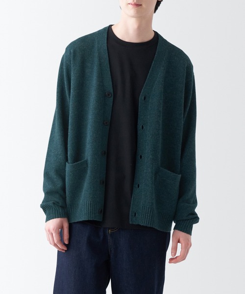 無印良品（MUJI） セーター ニット 洗えるウールミドルゲージVネック