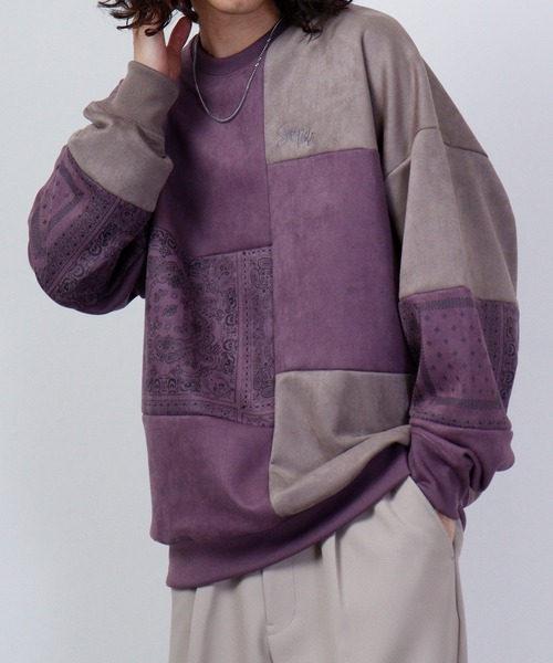 80s US vintage ハート　ペイント　スウェット　パッチワーク aimoha｜HOOK -original- レトロ調溶けるハートパッチワーク