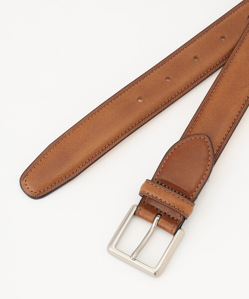 J.PRESS ジェイプレス ベルト レザー コードバン ビジネス ブラウン 定番】シボレザー ベルト （ベルト・サスペンダー）｜J.PRESS / ジェイ