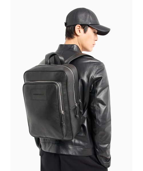 【エンポリオ アルマーニ】バックパック タンブルレザー製 EMPORIO ARMANI デイバック リュック 「エンポリオ アルマーニ