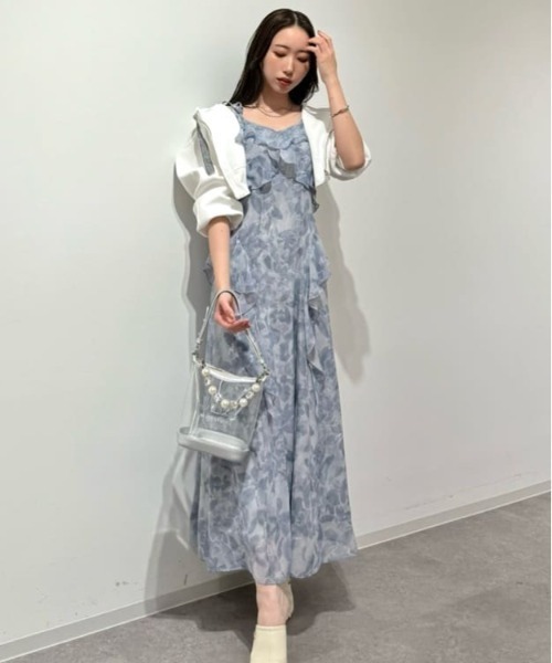 JILL by JILLSTUART 花柄ノースリーブロングワンピース JILL STUART 花柄ノースリーブワンピース サイズ2 - メルカリ