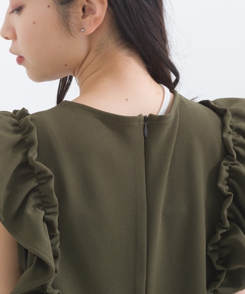 terrace サロペット オーバーオール カットジョーゼット フリル