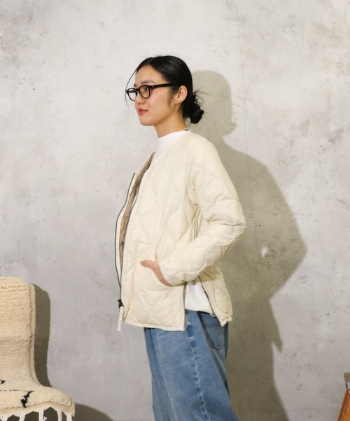 TAION ダウンジャケット ダウン / タイオン MILITARY V-NECK W-ZIP