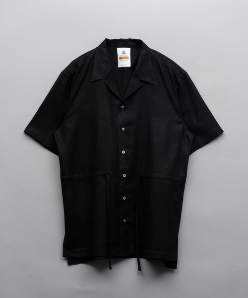 新品タグ付き　MAISON SPECIAL 黒 オープンカラーシャツ MAISON SPECIAL（メゾンスペシャル） シャツ メンズ レディース