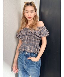 GYDA（ジェイダ） ブラウス シャツ 2WAYフリルオフショルブラウス