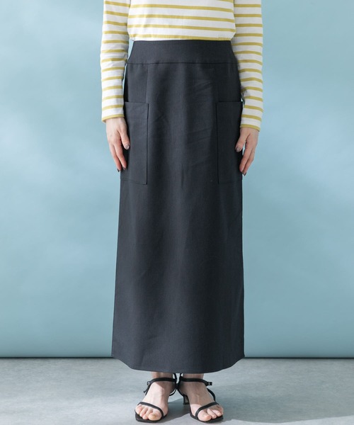 スカート リネンストレッチスリットスカート : ZOZOTOWN Yahoo