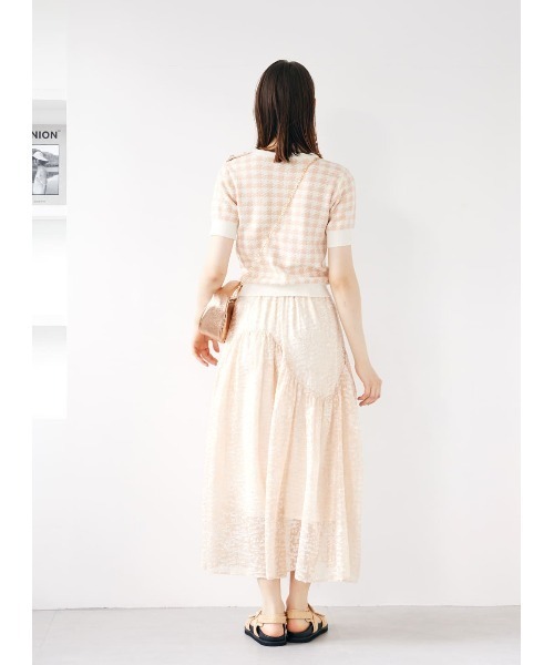【50%OFF】ビジュー付き千鳥柄ニット　コエル　COEL　ニット COEL 【50%OFF】ビジュー付き千鳥柄ニット コエル COEL ニット
