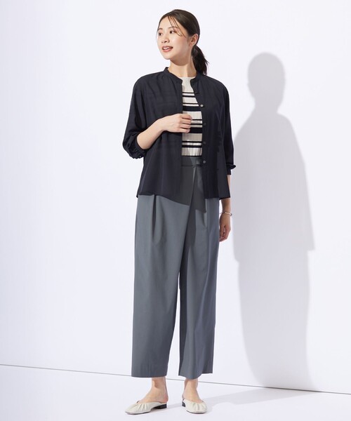 ニット セーター 「洗える」レーヨンエリートストレッチ ボーダー ニット レディース J.PRESS ニット セーター 「洗える」レーヨンエリートストレッチ