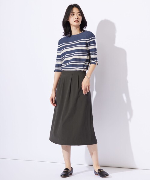 ニット セーター 「洗える」レーヨンエリートストレッチ