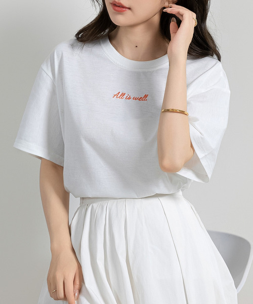 DAY CLOSET tシャツ レディース 半袖ロゴ刺繍Tシャツ : ZOZOTOWN