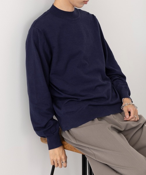 Country Club ニット セーター 長袖 総柄 M 紺 マルチカラー ニット セーター 「累計販売枚数1万枚突破！」 ミックスカラーフラワー
