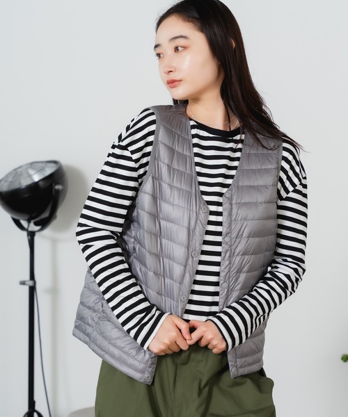 ROOP TOKYO ダウンベスト ベスト ライトダウンVネックインナーベスト