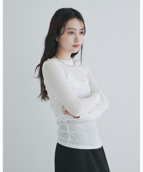 kiehtova tシャツ 「kiehtova」sheer long tops シアー ロング