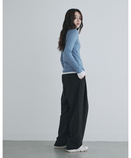 tシャツ 「kiehtova」SHEER COVER LONG TOPS/シアーカバーロングトップス KTWR21 レディース SETUP7｜kiehtova/ SHEER COVER LONG TOPS/シアーカバーロング