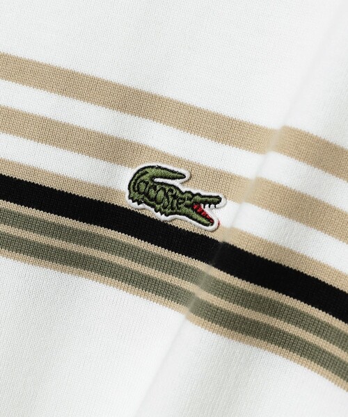 LACOSTE tシャツ / 別注 マルチストライプ ロングスリーブTシャツ 