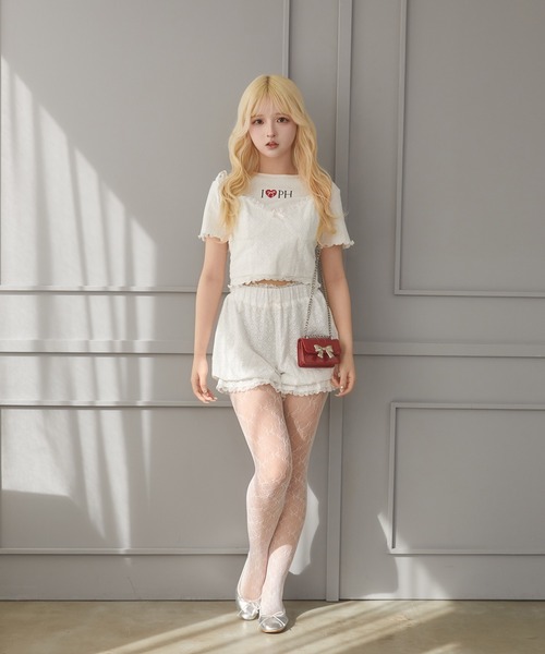 stina タイプP Fairy floss milk Sサイズ　ネット付き チャンキーヒールニットショートブーツ | SESTO(セスト