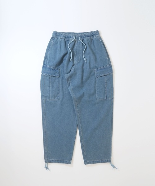 デニムパンツ カーゴパンツ デニム ルーズフィット 2色 8-81 Starting Over カーゴパンツ vintage like loose fit denim