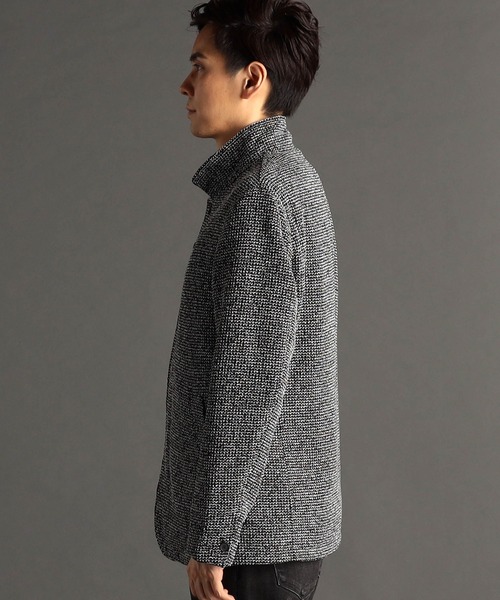 ムッシュニコル（MONSIEUR NICOLE）/ツイードダブルフェイス スタンドブルゾン MONSIEUR NICOLE（ムッシュニコル） ツイードダブルフェイス スタンド