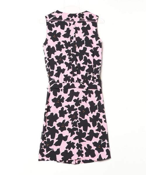 DIANE von FURSTENBERG ノースリーブワンピース 0 花柄 DIANE von FURSTENBERG」 花柄ノースリーブワンピース 0 ピンク