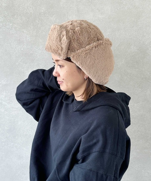 BAYBLO キャップ 帽子 (KS)フェイクファーボンバーキャップ