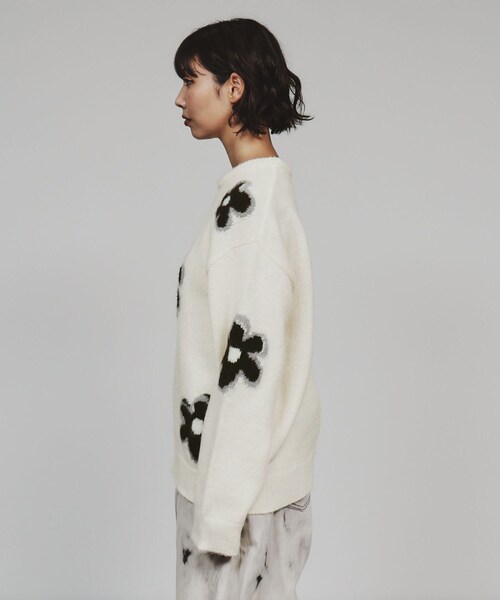 Tach clothing タッチクロージング　フラワー　ニット 楽天市場】花柄もっちもちニットトップス レディース 20代 30代