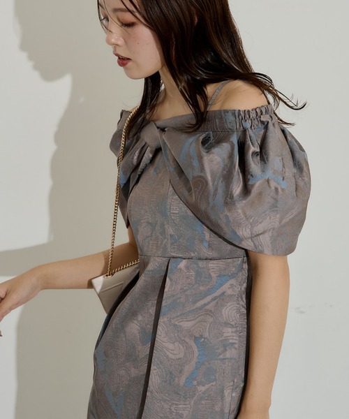 LE'RURE ドレス Docking big ribbon dress : ZOZOTOWN Yahoo!店