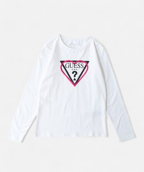 【2018限定】GENERATIONS×GUESS 袖ロゴ S 白 ロンT GUESS（ゲス） tシャツ GUESS LS T-SHIRT ロンT キッズ 子供服 男の子