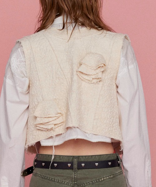 メゾンスペシャル　Flower Rustic Tops MAISON SPECIAL ブラウス シャツ Flower Rustic Tops/フラワーラ