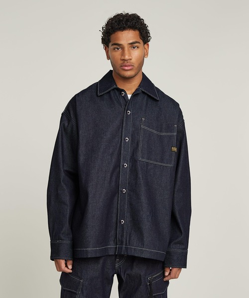 G-STARシャツ G-STAR RAW ジースターロウ DRESSED SUPER SLIM SHIRT 長袖シャツ
