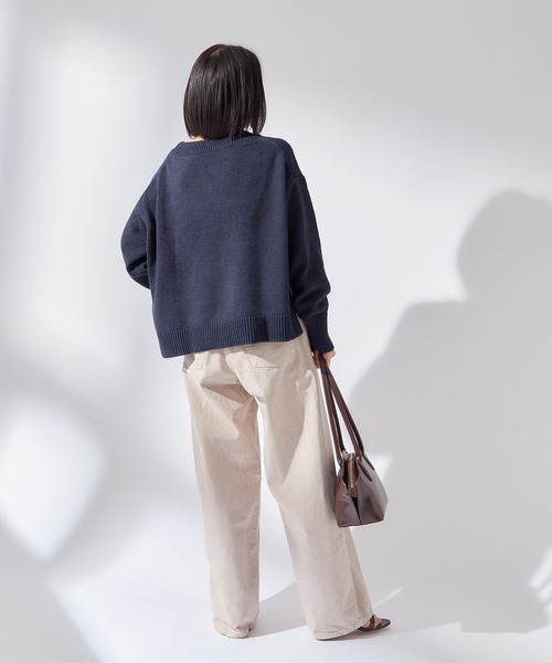 JOURNAL STANDARD - JOURNAL STANDARD L&#39;ESSAGE HAND プルオーバーニット コットンナイロン ワイドプルオーバー（ニット／セーター