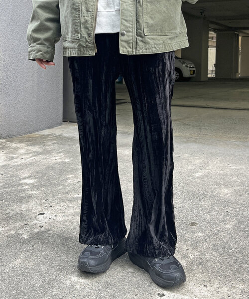 CPCM（シーピーシーエム） パンツ クラッシュベロアパンツ レディース