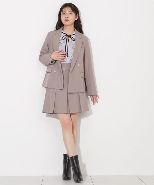 【2022/定価3.1万】ジルスチュアートJILLSTUART *タリアジャケット*Sサックスグレーダブルボタンテーラード(jk33-2304-397)【82D32】 JILL STUART 【2022/定価3.1万】ジルスチュアートJILLSTUART