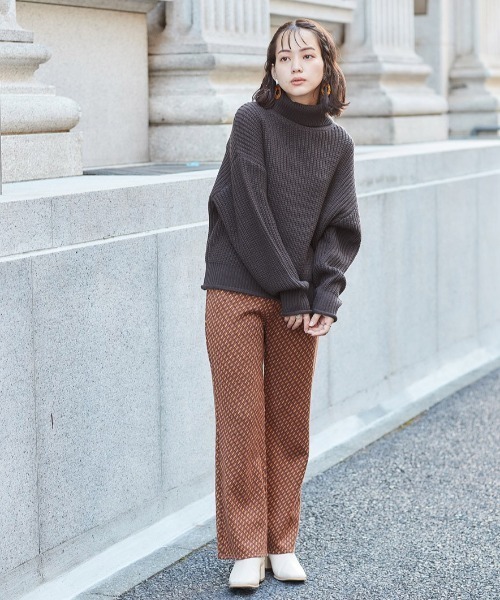 「cepo」 タートルネックニット M ピンク レディース_画像3