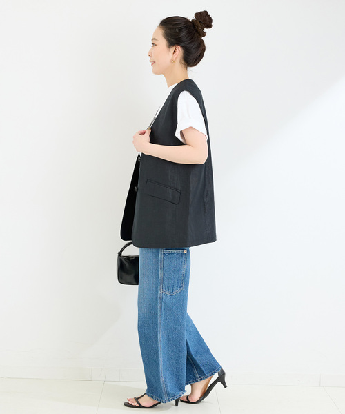 B.C STOCK ベスト ジレ 「追加」フレンチリネンジレ レディース