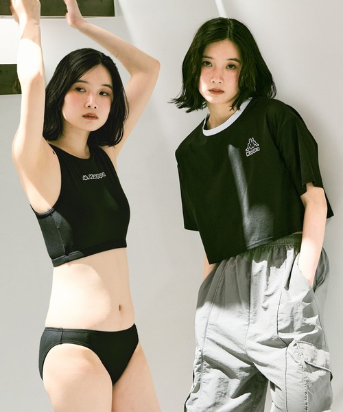 Kappa ラッシュガード 水着 4点セット Kappa 水着 4点セット水着(半袖Tシャツ) レディース : ZOZOTOWN