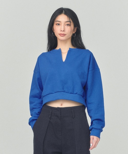 トレーナー スウェット 「ZOZOTOWN限定カラー」LOGO CROPPED SWEAT レディース BLUE×PALANG トレーナー スウェット 「ZOZOTOWN限定カラー」LOGO