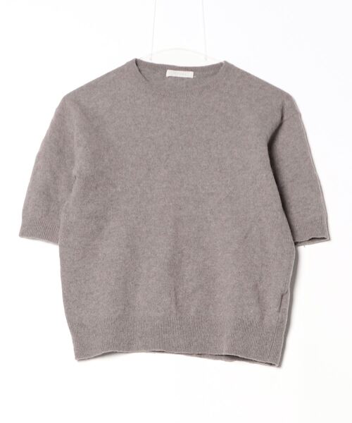 プラージュ Plage HALF SLEEVE LOOSE 半袖ニット 24080922817020 グレー サイズ：F Plage(プラージュ) HALF SLEEVE LOOSE 半袖ニット