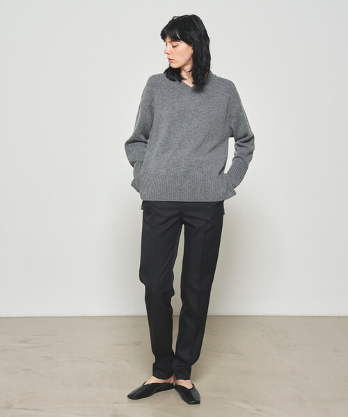 「N.O.R.C by the line」 Vネックニット S ベージュ レディース_画像3