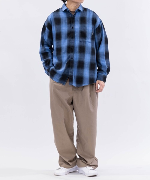 Naive magic（ナイーブマジック） シャツ 「a」ルーズサイズ オンブレ