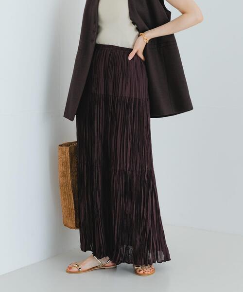 URBAN RESEARCH スカート ワッシャープリーツイージースカート  