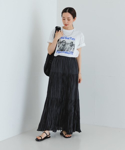 URBAN RESEARCH スカート ワッシャープリーツイージースカート