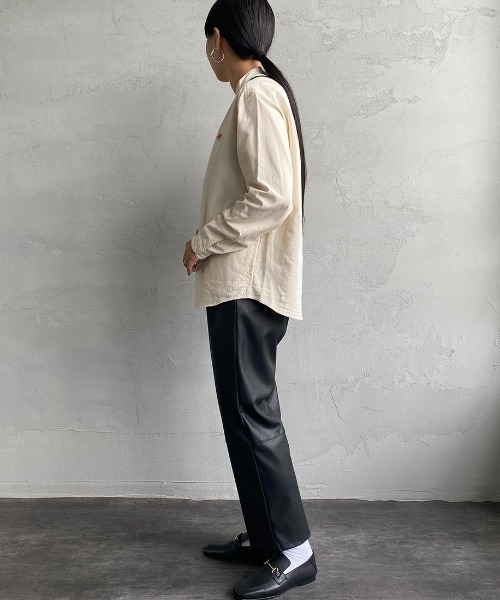 DANTON グレー ボタン付き長袖シャツ 36 - メルカリ
