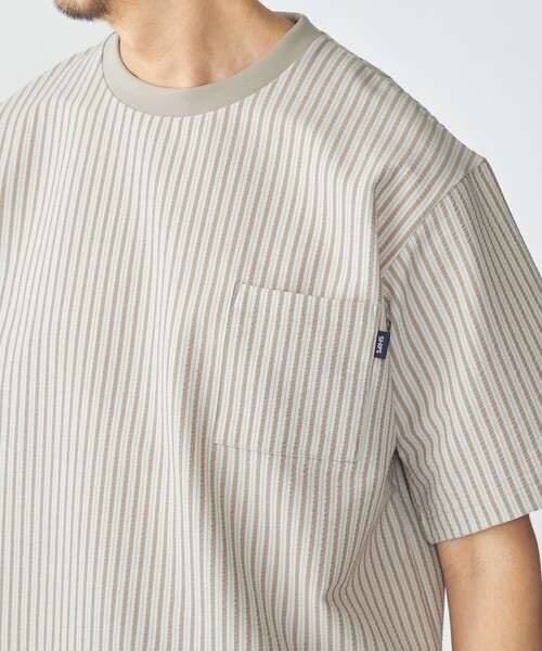 SHIPS（シップス） tシャツ SHIPS: COOLMAX(R) シアサッカー Tシャツ
