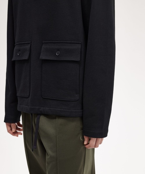 FRED PERRY 「FRED PERRY」 プルオーバーパーカー M ブラック