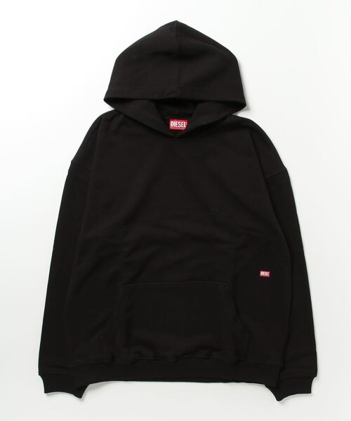 DIESEL⭐ロゴパーカー⭐ DIESEL 「DIESEL」 プルオーバーパーカー X-LARGE ブラック
