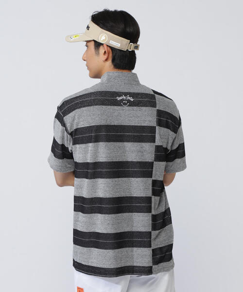 PEARLY GATES 半袖シャツ ボーダー メンズ サイズ5 PEARLY GATES tシャツ 「PEARLY GATES」パイルボーダー半袖